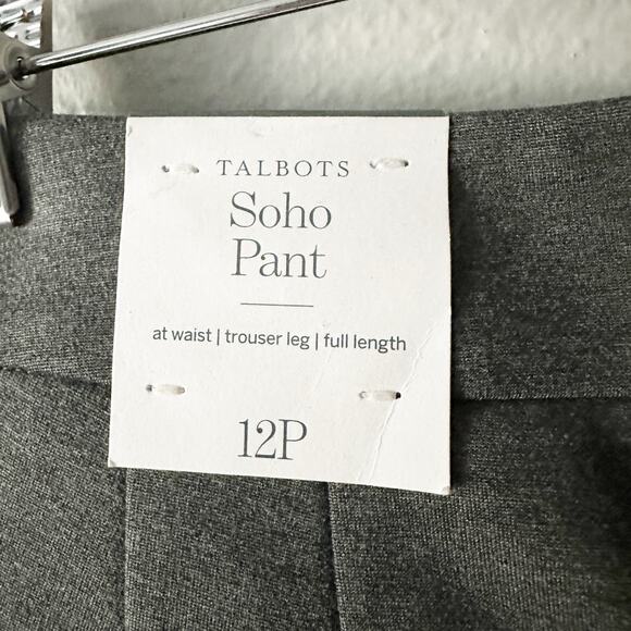 Talbots SoHo Pants Gray Ponte Trouser Pant Women’s Petite Size 12 New - Picture 5 of 12